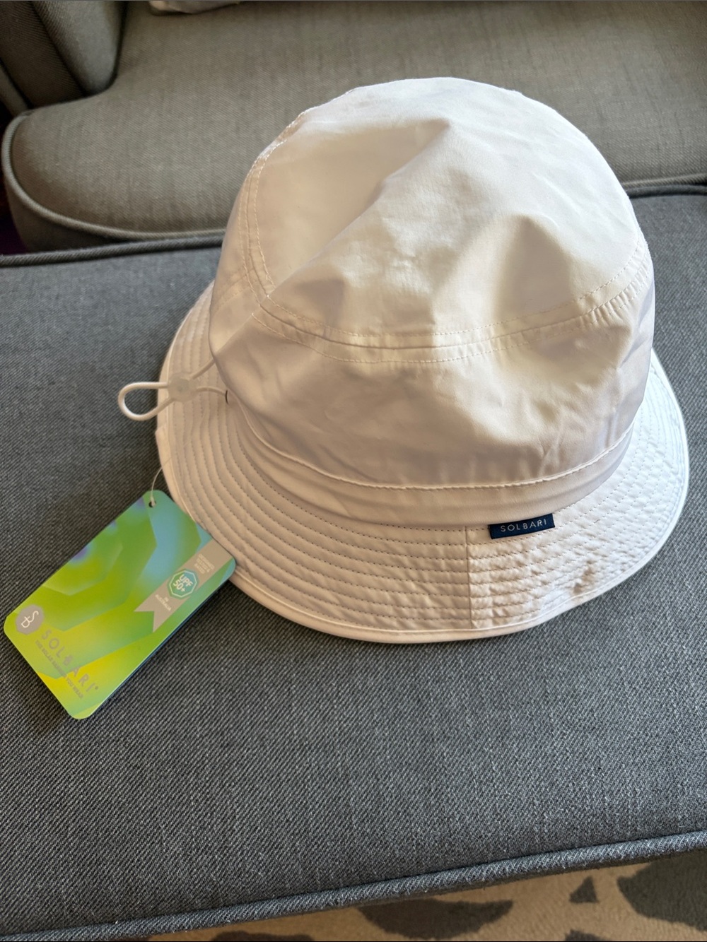 White Solbari Sun Bucket Hat